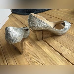 Jimmy Choo peep toe wedge heels